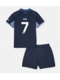Tottenham Hotspur Son Heung-min #7 Venkovní dres pro děti 2023-24 Krátký Rukáv (+ trenýrky)